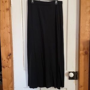 Apt 9 Sheer black long skirt with side slits